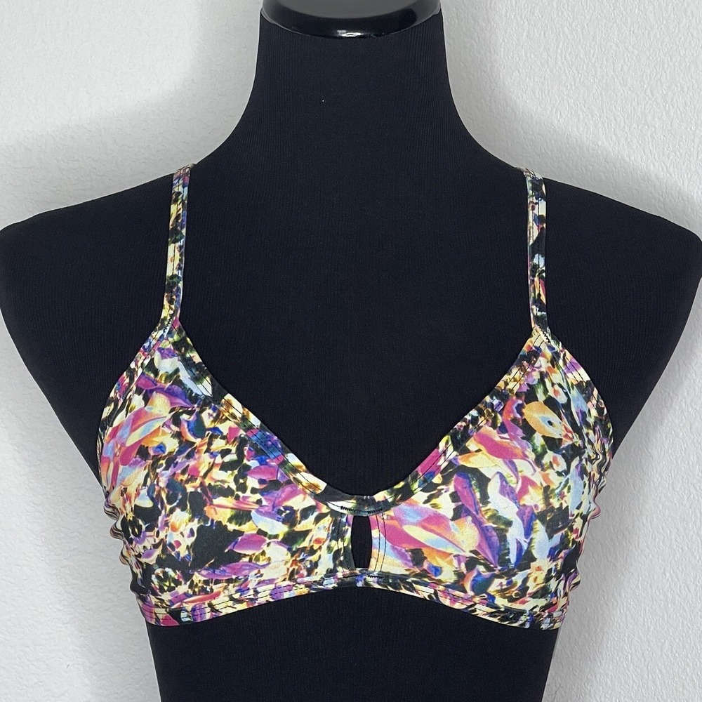 Jolyn Bikini Swim Top Vent Small Multicolor‎ (Feather) New with tags
